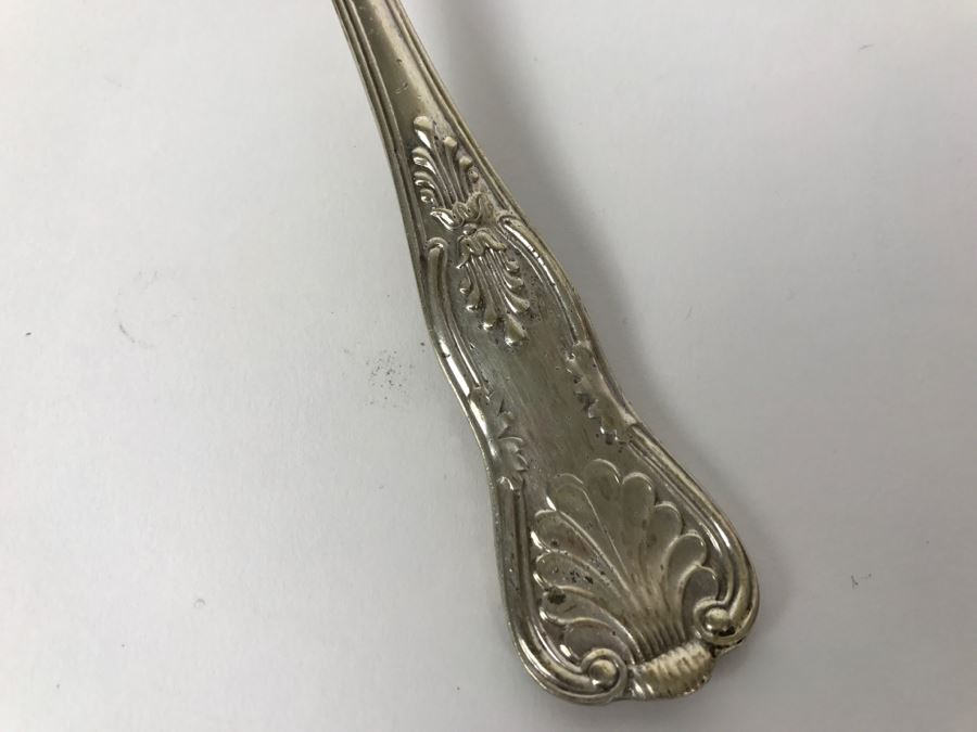 Pair Of Ornate Sheffield England Serving Spoons Plus F B Rogers Spoon [Photo 2]
