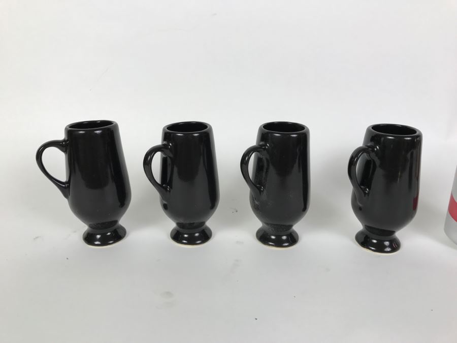 Set Of 4 Black Handled Cups [Photo 2]