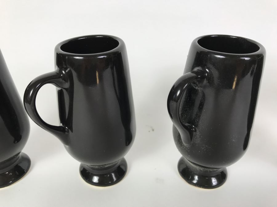 Set Of 4 Black Handled Cups [Photo 3]