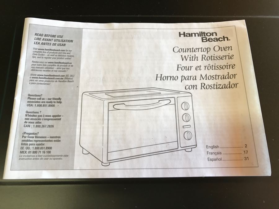 New Hamilton Beach Countertop Oven With Rotisserie [Photo 3]