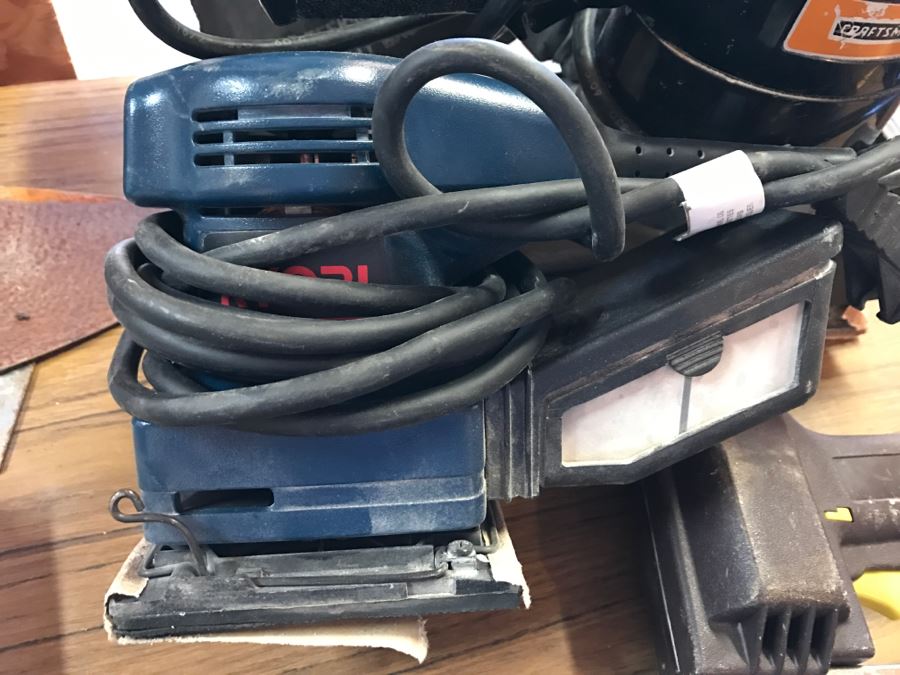 Large Power Tool Lot With Rotary Saw, Jig Saws, Electric Drill, Belt Sanders, Reciprocating Saw And Tile Hand Tools [Photo 8]