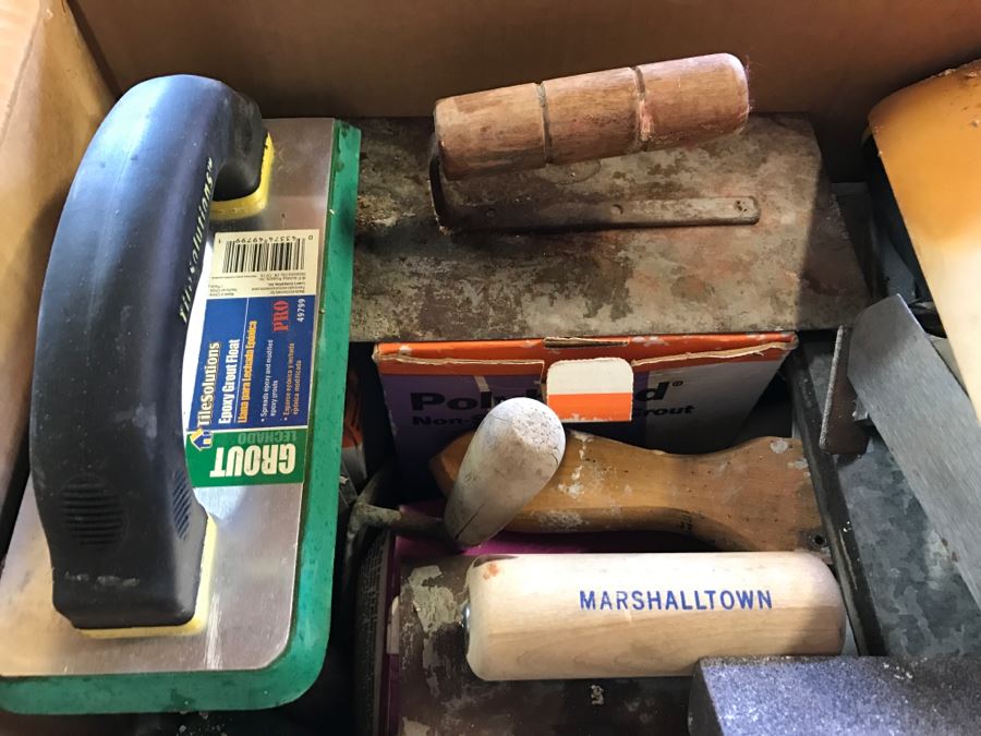 Box Filled With Tile Cement Tools [Photo 2]