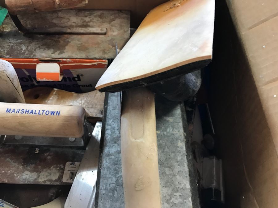 Box Filled With Tile Cement Tools [Photo 6]