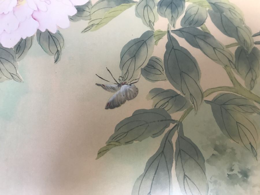 Framed Asian Painting Of Cat And Butterfly [Photo 7]