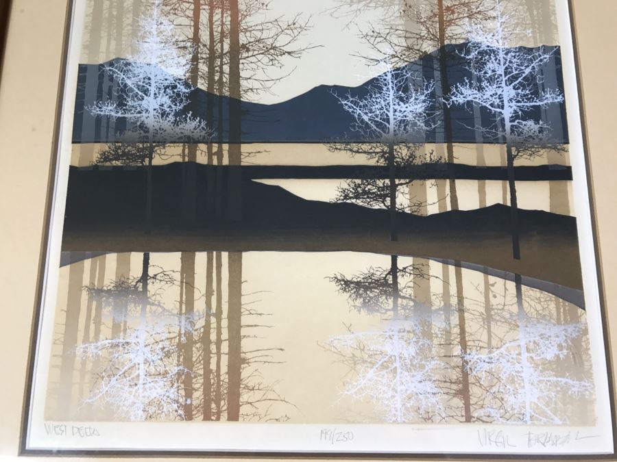 Virgil Thrasher Hand Signed Limited Edition 'West Delta' Serigraph Print Number 199 Of 250 [Photo 7]