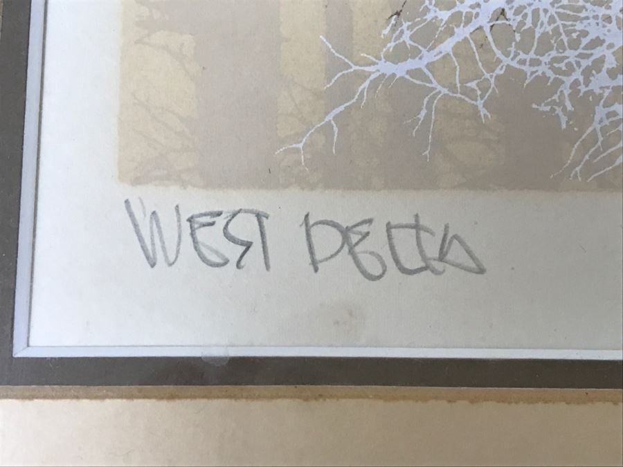 Virgil Thrasher Hand Signed Limited Edition 'West Delta' Serigraph Print Number 199 Of 250 [Photo 8]