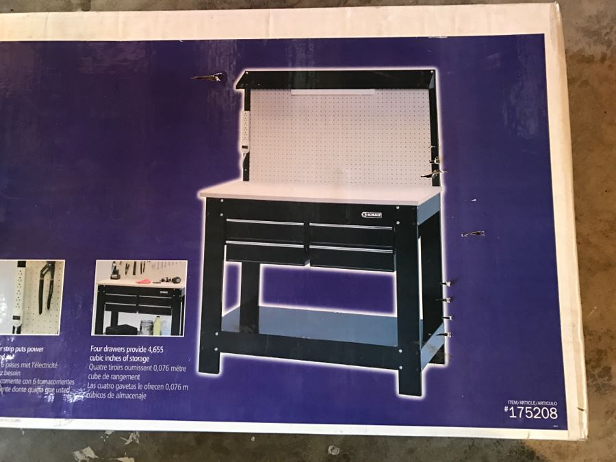New In Box KOBALT Ball-Bearing Workbench Tool Bench With Backwall [Photo 3]