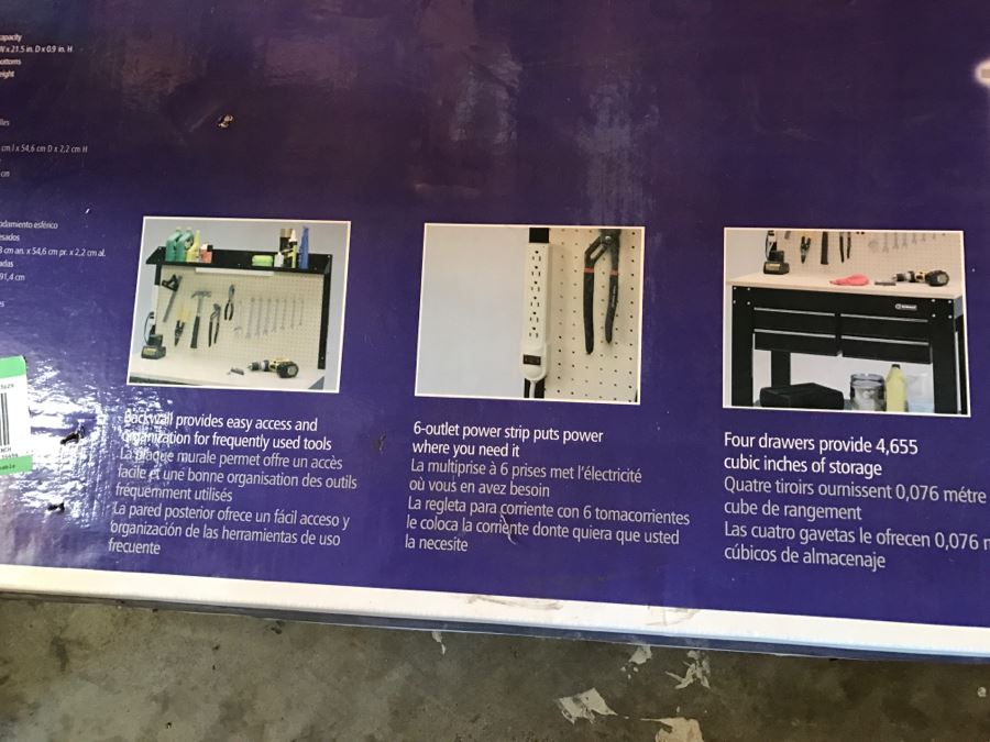 New In Box KOBALT Ball-Bearing Workbench Tool Bench With Backwall [Photo 5]