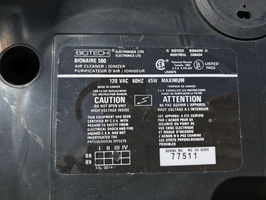 Set Of 6 Hunter And Bionaire Air Cleaners / Ionizers [Photo 9]