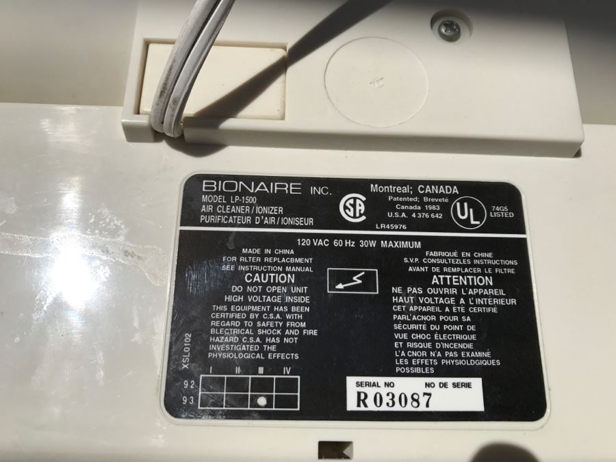 Set Of 6 Hunter And Bionaire Air Cleaners / Ionizers [Photo 8]