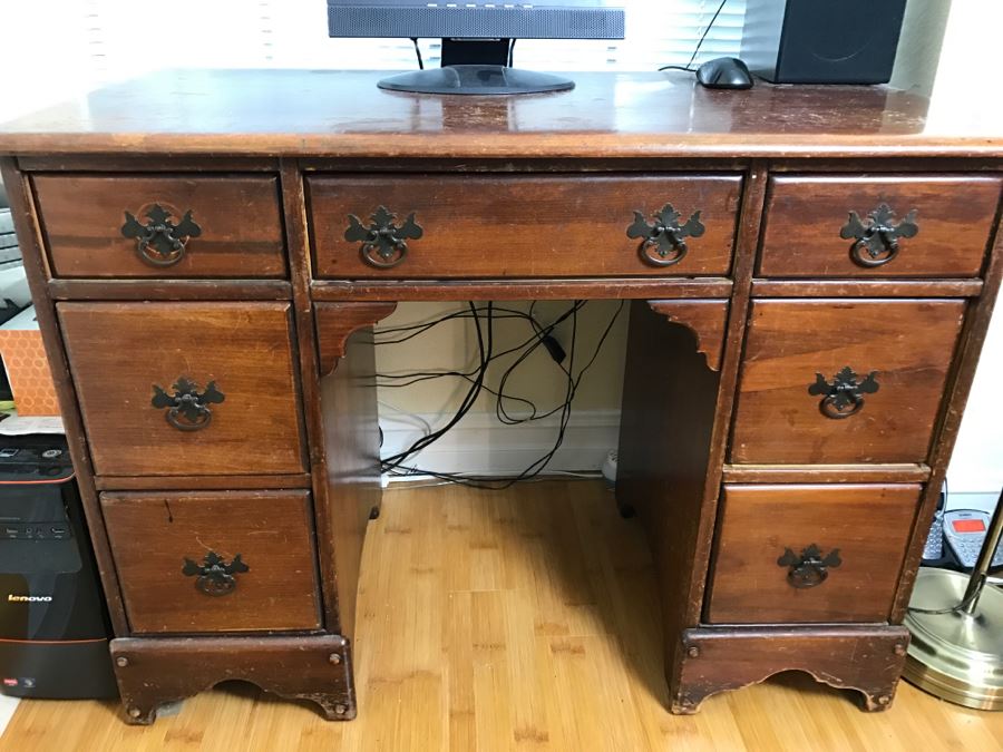 Very Nice Stained Maple Vintage Desk