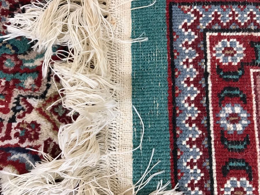 Large Vintage Persian Rug With Light Greens, Light Blues, Maroons And Tans [Photo 10]