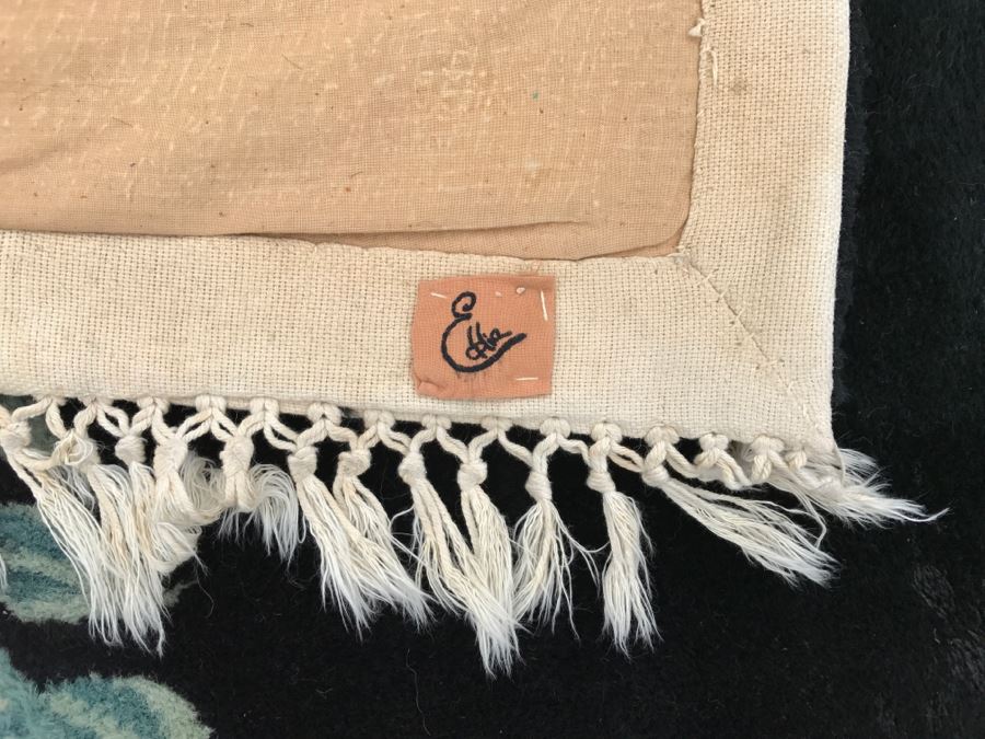 100% Virgin Wool Pile Chinese Hand Made Area Rug With Floral Motif 7'  10' x 9' 10' Retailed For $2,000 [Photo 10]