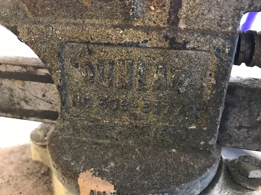 Vintage Workbench Tool Bench With Dunlap Bench Vise And Assorted Tools [Photo 12]