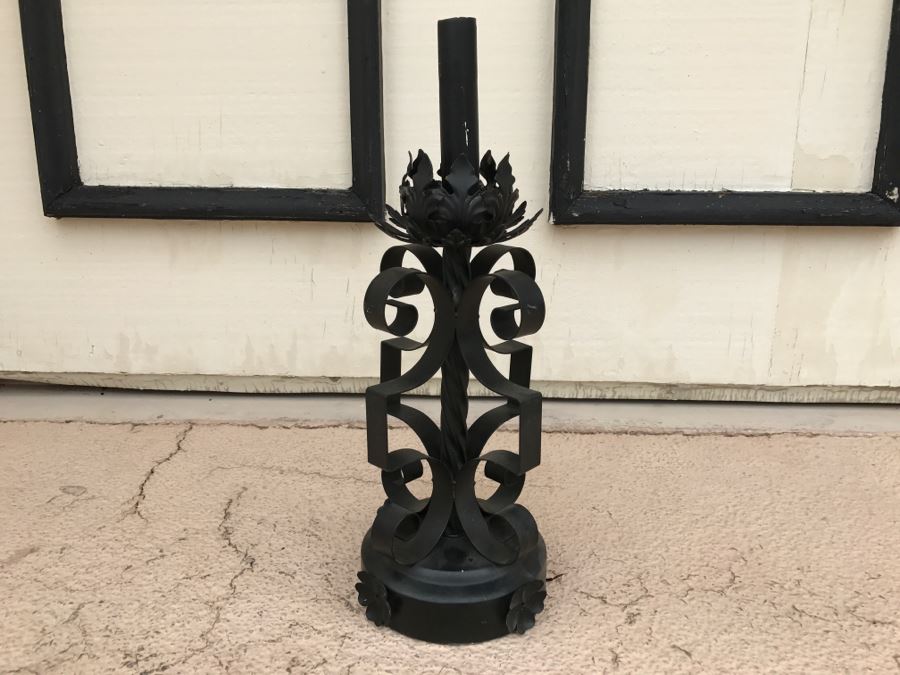Vintage Black Column Light Fixture