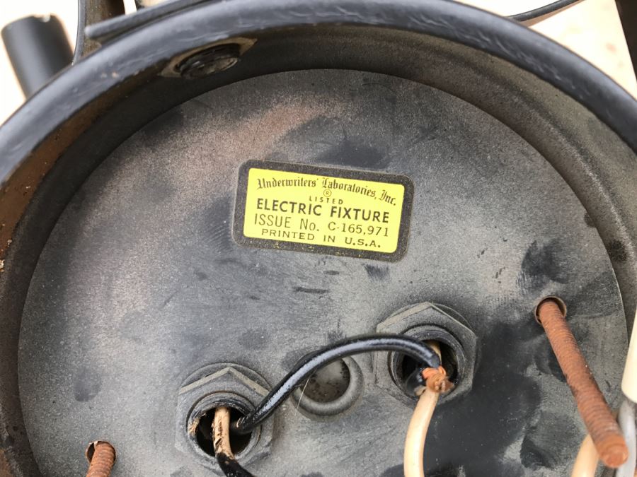 Pair Of Black Metal Wall Sconces Light Fixtures [Photo 13]