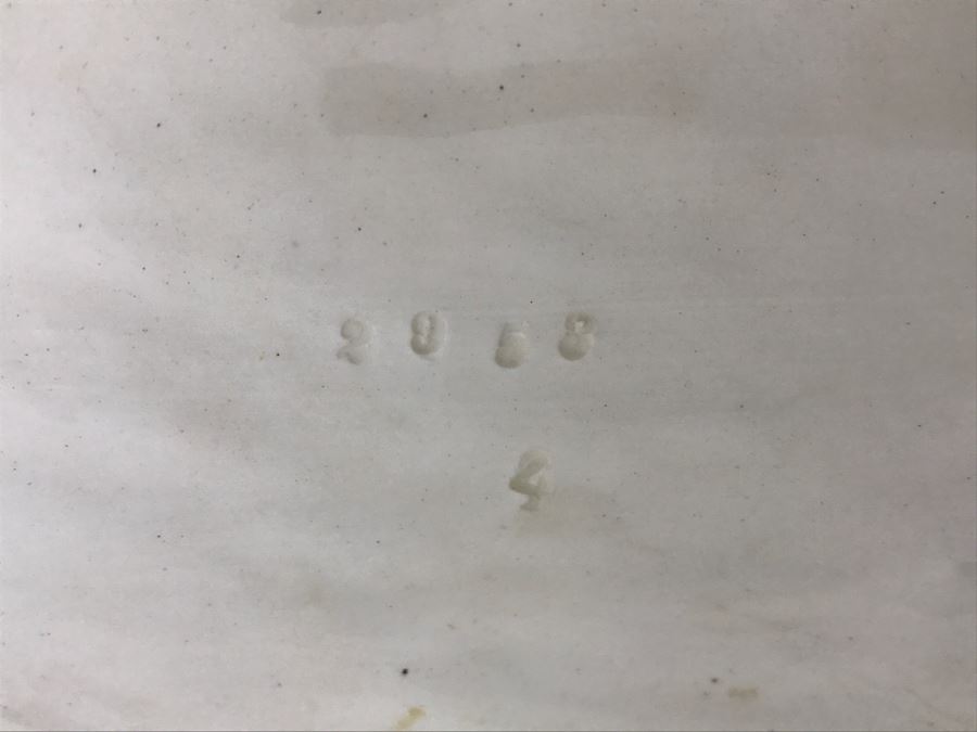 Stunning Hand Painted Porcelain Flower Planter Vase Of Man Reading Book On Bench [Photo 5]