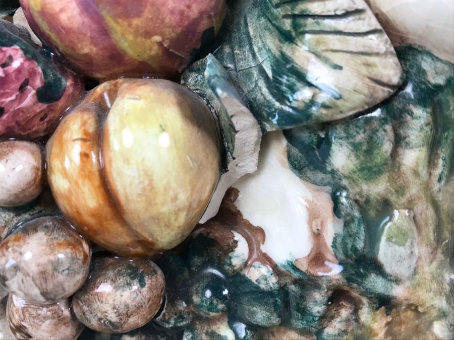 Large Vintage Soap Dish 3 Boys Holding Up Leaf [Photo 4]