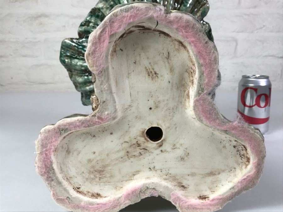 Large Vintage Soap Dish 3 Boys Holding Up Leaf [Photo 12]