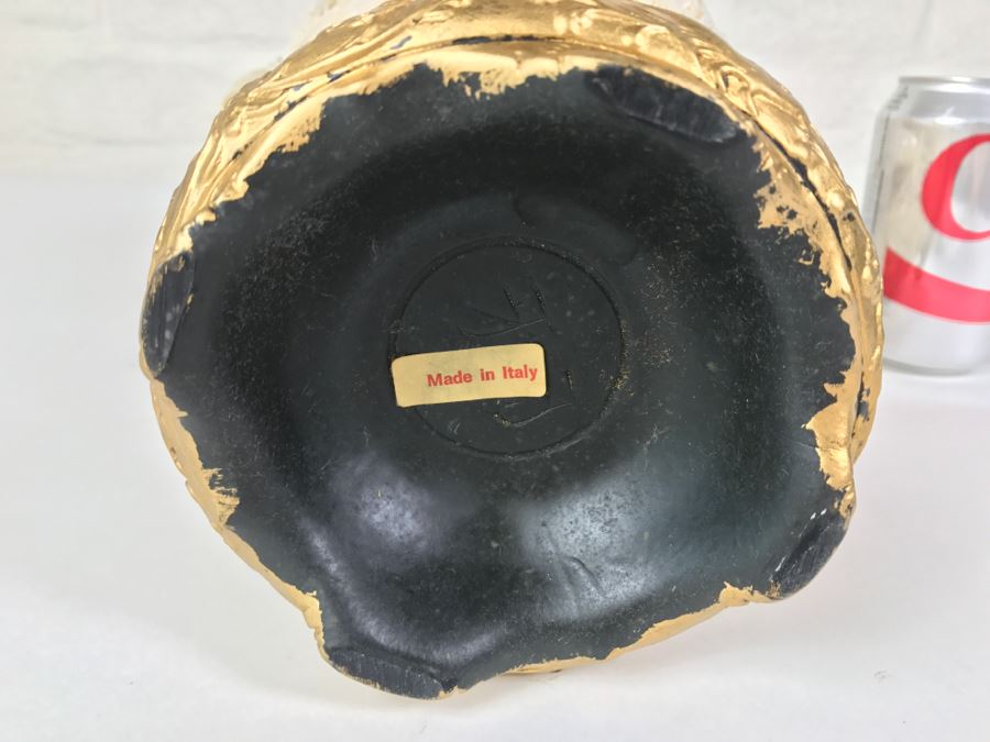 Chinoiserie Resin 'Ivory Replica' Elephant Handle Vase Made In Italy [Photo 13]