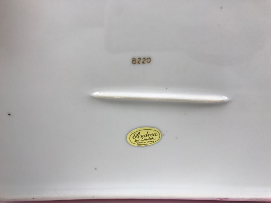 Pair Of Pink Lidded Porcelain Boxes Andrea By Sadek Made In Japan [Photo 12]