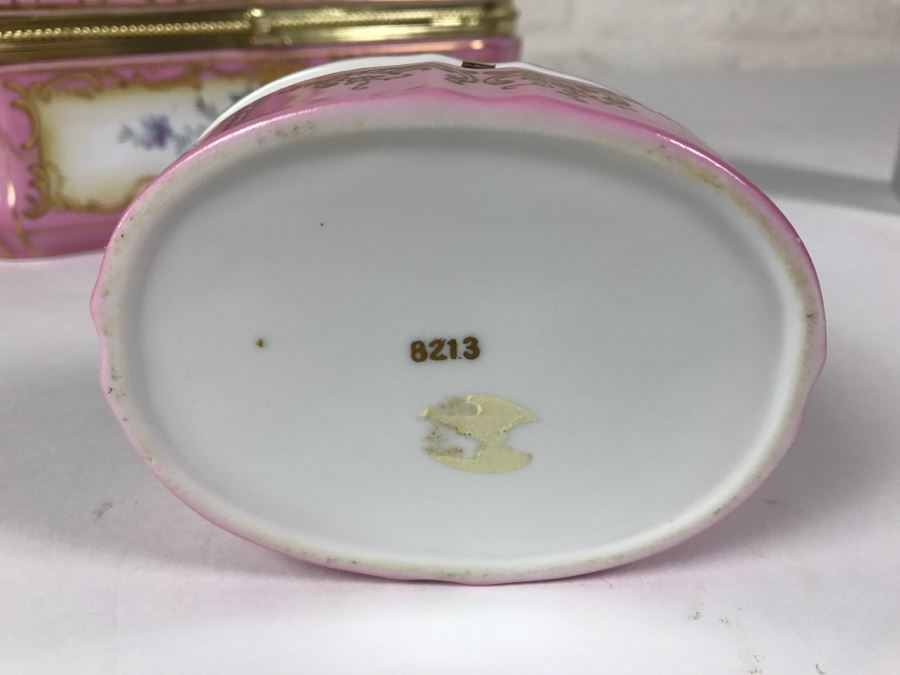 Pair Of Pink Lidded Porcelain Boxes Andrea By Sadek Made In Japan [Photo 20]