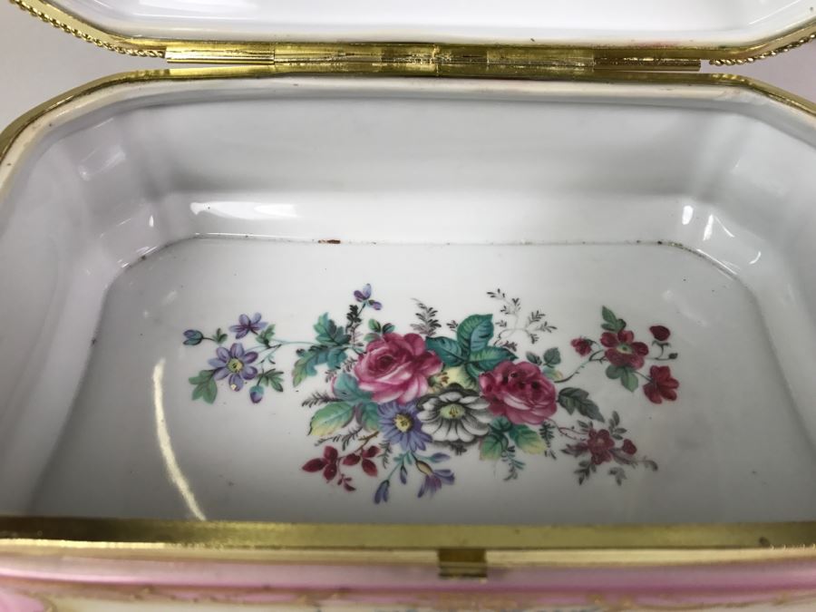 Pair Of Pink Lidded Porcelain Boxes Andrea By Sadek Made In Japan [Photo 11]