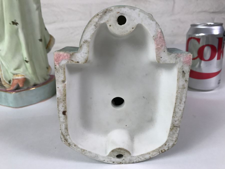 Pair Of Large Hand Painted Man And Woman Figures With Gold Accents [Photo 14]