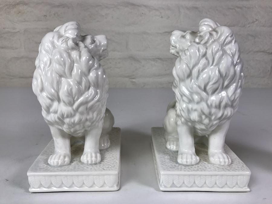 Pair Of White Lions By Fitz And Floyd Japan [Photo 7]