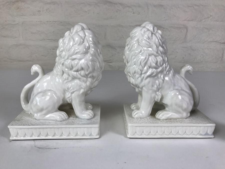 Pair Of White Lions By Fitz And Floyd Japan [Photo 8]