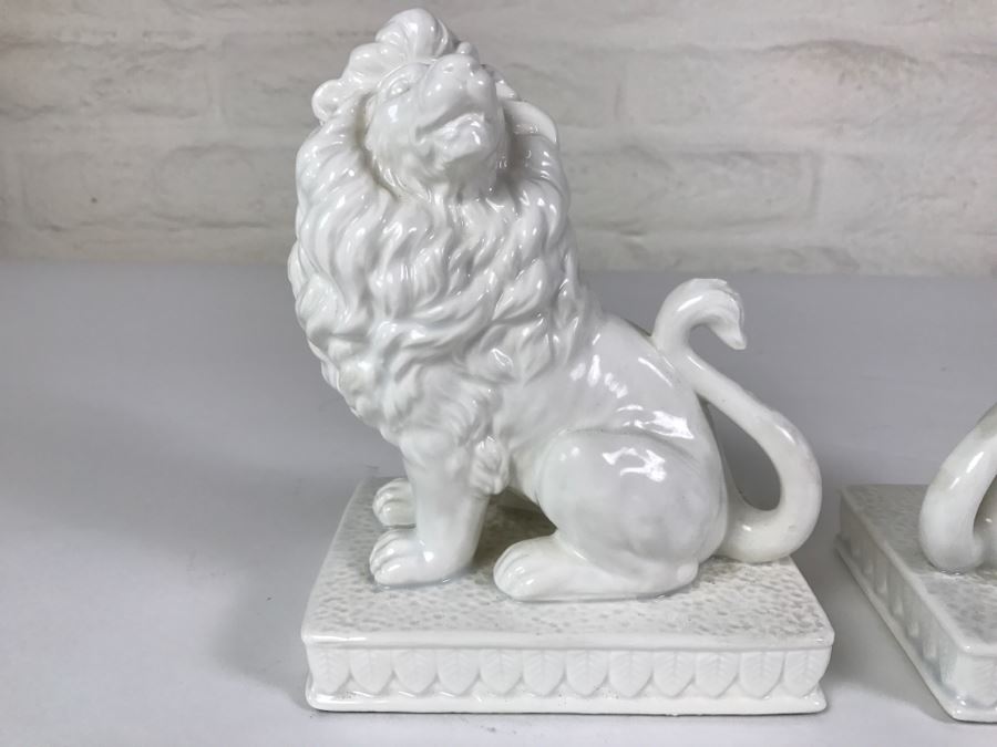 Pair Of White Lions By Fitz And Floyd Japan [Photo 4]
