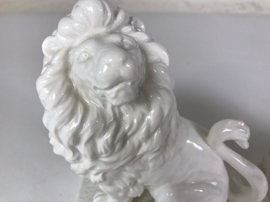 Pair Of White Lions By Fitz And Floyd Japan [Photo 5]