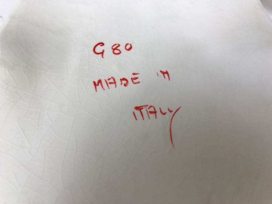 Large Covered White Porcelain Footed Box With Floral Relief Made In Italy [Photo 10]