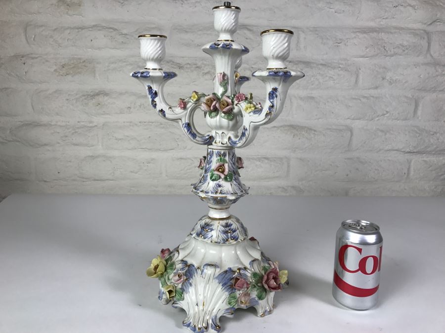 Stunning Large Capodimonte Candelabra [Photo 9]