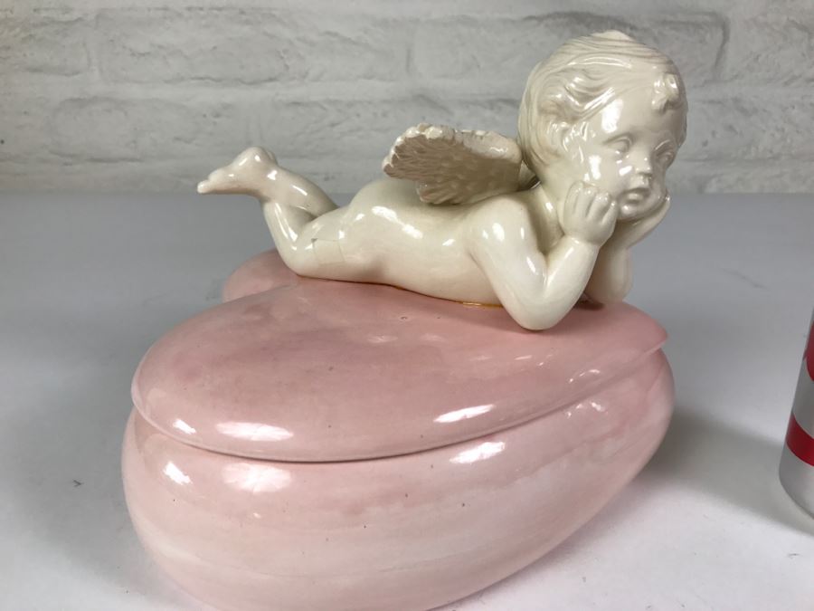 Heart Shaped Box With Cherub On Top [Photo 2]
