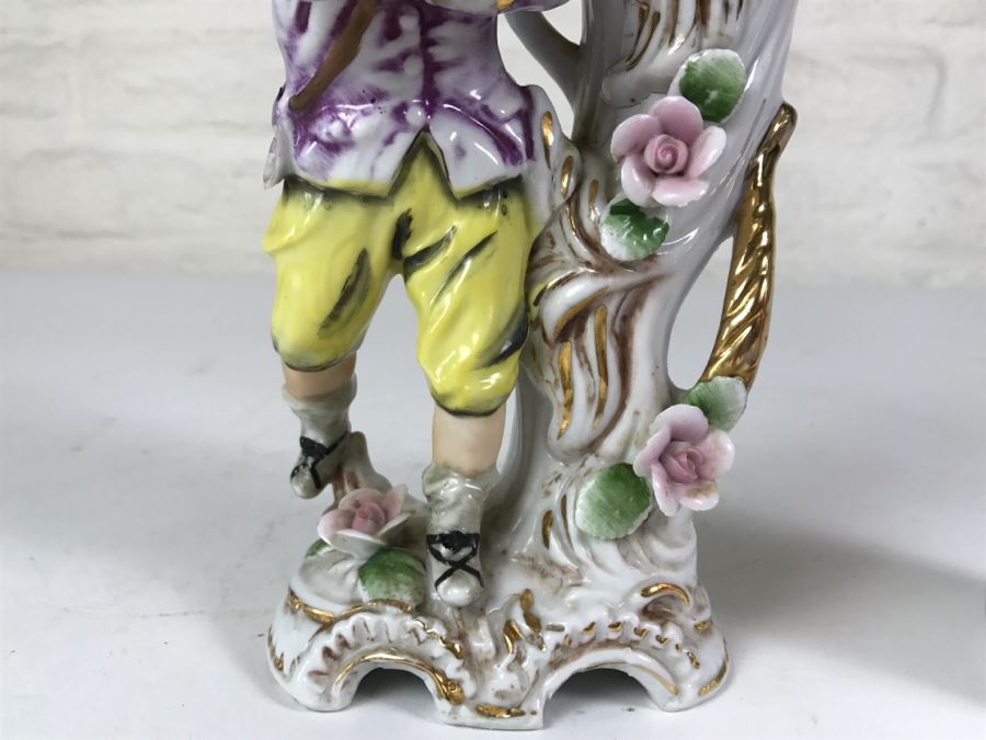 Small Vase Figurine Of Boy Signed Underneath - See Photos For Damage [Photo 5]