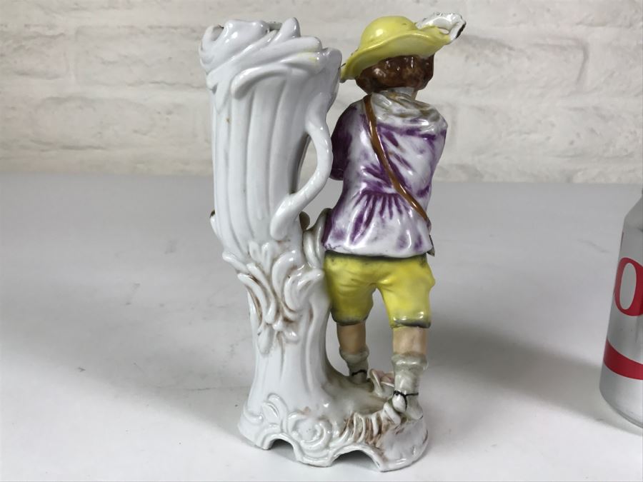 Small Vase Figurine Of Boy Signed Underneath - See Photos For Damage [Photo 8]