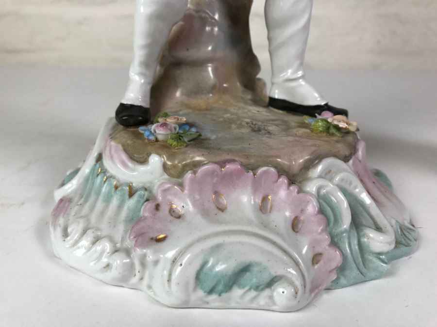 Large Figural Candelabra Of Blacksmith Man Note Repaired Damage In Photos [Photo 6]