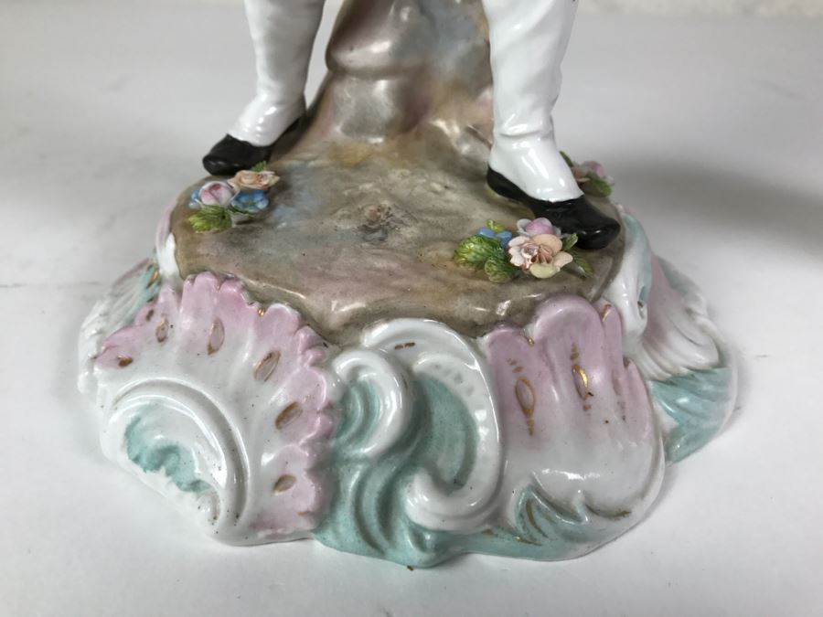 Large Figural Candelabra Of Blacksmith Man Note Repaired Damage In Photos [Photo 19]