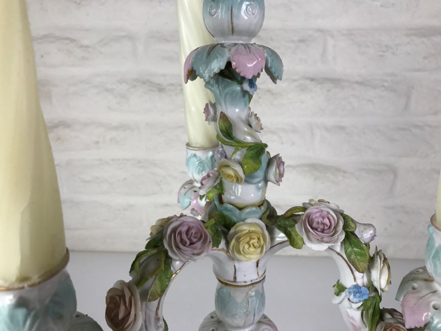 Large Figural Candelabra Of Blacksmith Man Note Repaired Damage In Photos [Photo 9]