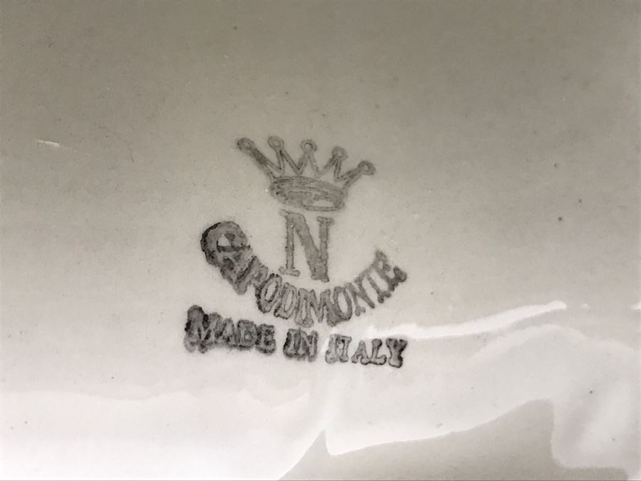 Large Hand Painted Capodimonte Italian Lamp With Shade [Photo 19]