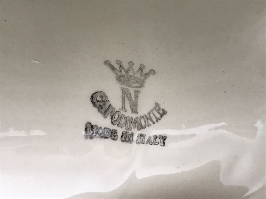 Large Hand Painted Capodimonte Italian Lamp With Shade [Photo 18]