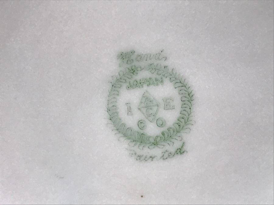 Hand Painted Japanese Vase Signed On Bottom Repaired Chip On Rim [Photo 12]