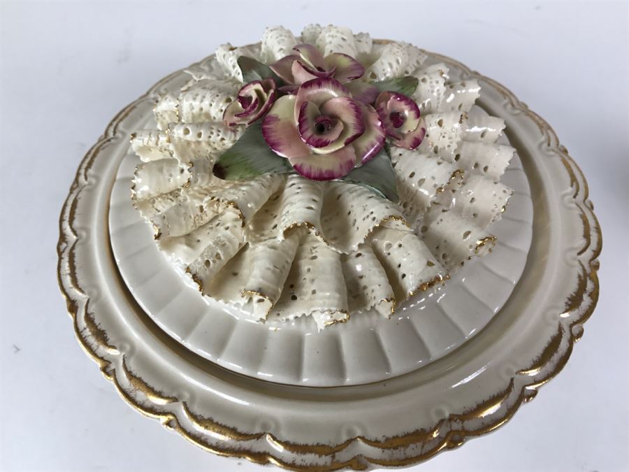 Chantilly China Footed Covered Dish Bowl [Photo 4]