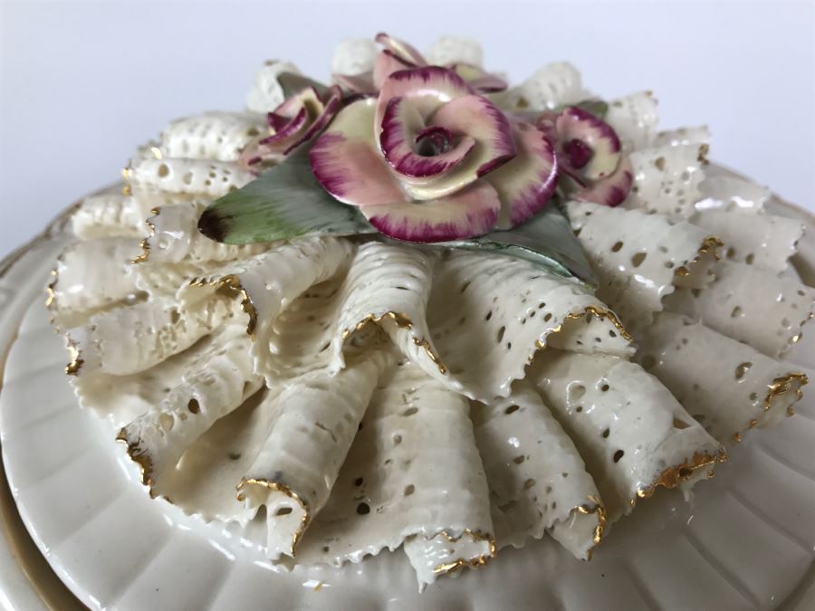 Chantilly China Footed Covered Dish Bowl [Photo 5]