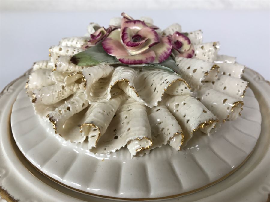 Chantilly China Footed Covered Dish Bowl [Photo 6]