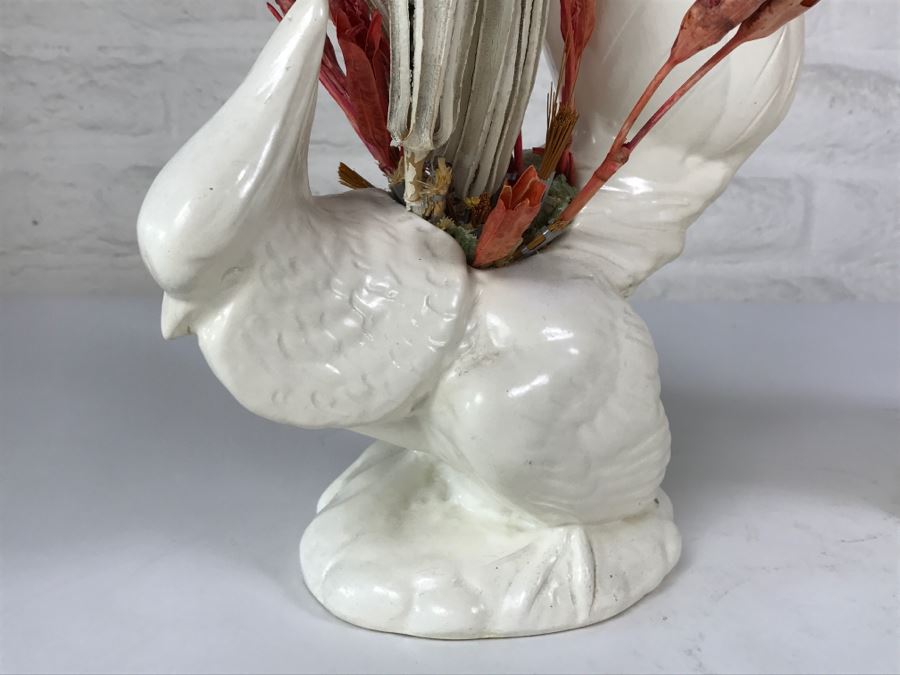 Pair Of White Bird Planters Vases [Photo 7]