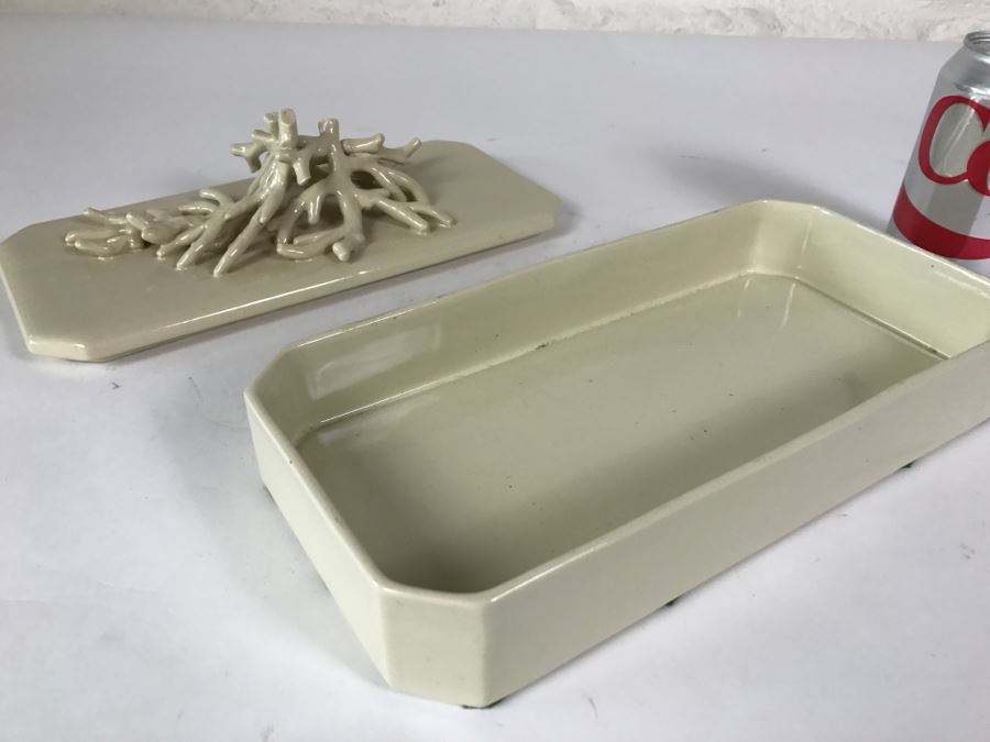 Covered Box With Coral Motif Handle Hand Made In Italy For Paul Hanson Co [Photo 9]