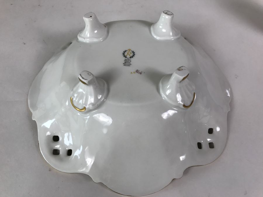 Reichenbach Fine China Scalloped Floral Bowl German Democratic Republic [Photo 6]