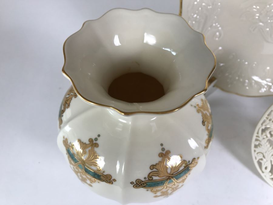 LENOX Lot Includes Several Vases, LENOX Vanity Mirror And LENOX Chine Anniversary Plate [Photo 6]